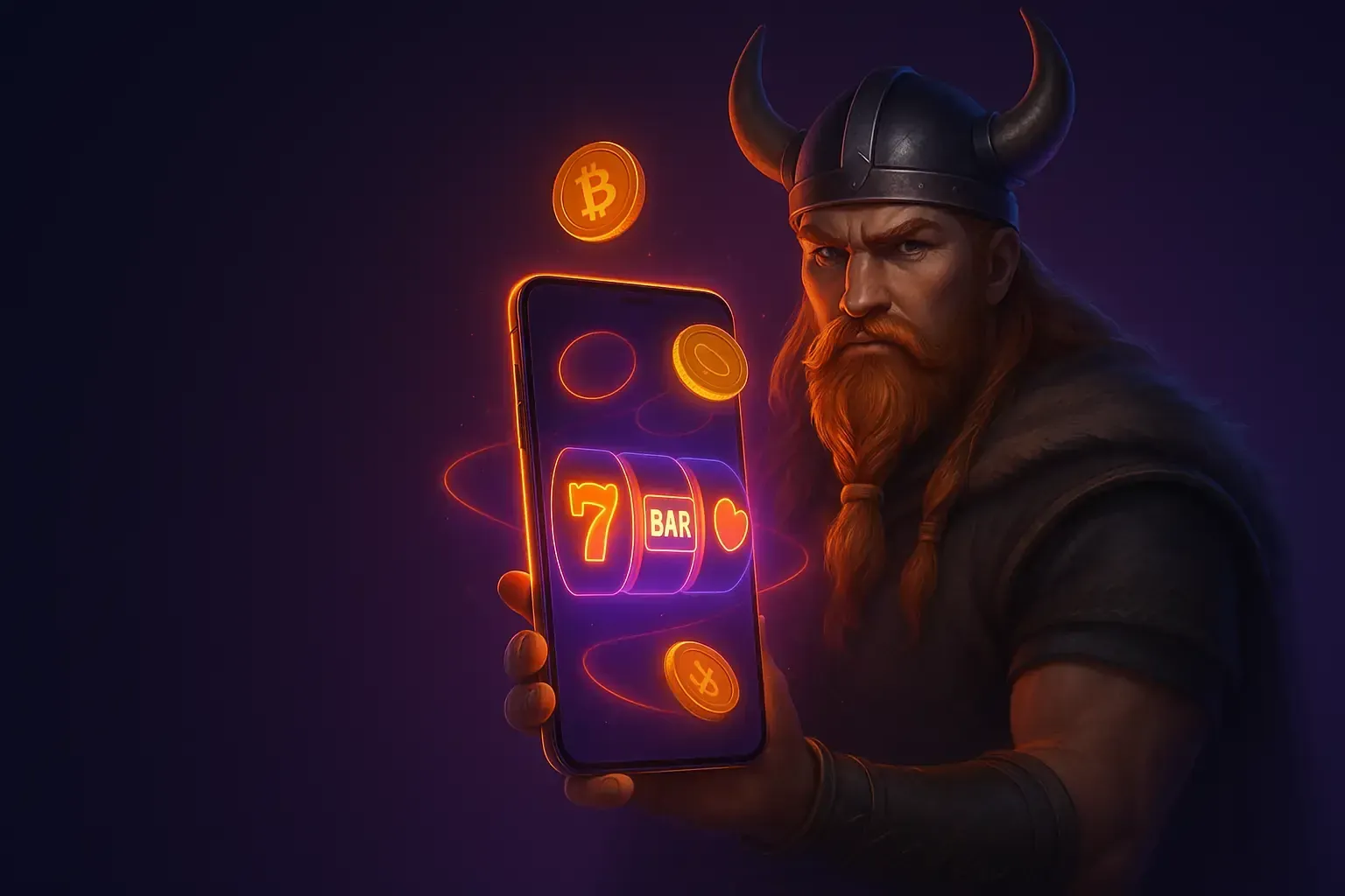 Hit'n'Spin på mobil med casino-spil på smartphone